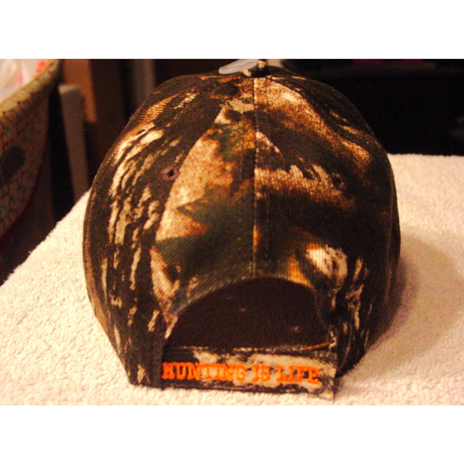 Olive VINTAGE Hunting Cap Baseball Hat Men Adjustable Camouflage Orange Outdoor Hunting is Life 90s Brown Black Size ONE SIZE - 2 Thumbnail
