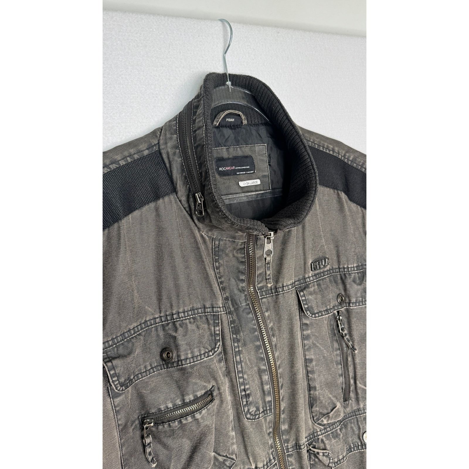 Rocawear Y2K Rocawear R Plus Gray Utility Bomber Jacket Tagged 3XL Size US XXL / EU 58 / 5 - 7 Thumbnail