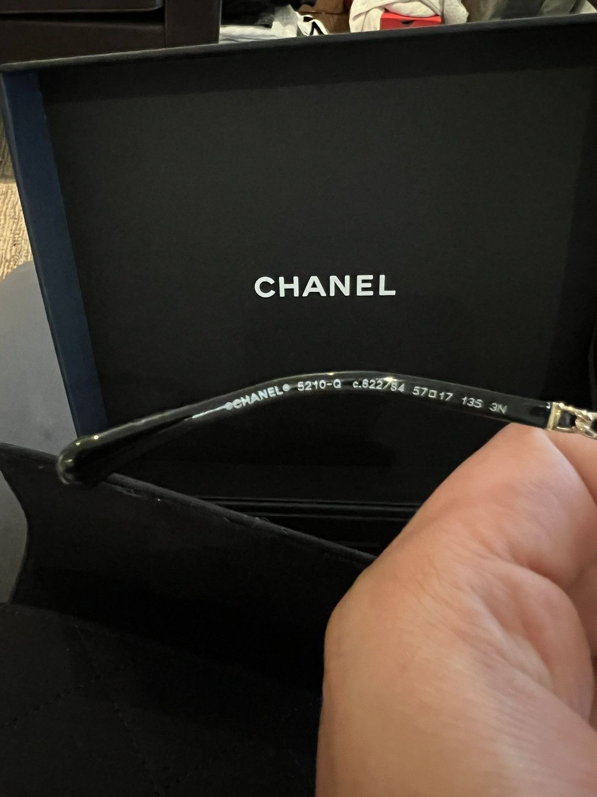 Chanel Chanel - Square Sunglasses with Chain Size ONE SIZE - 8 Thumbnail