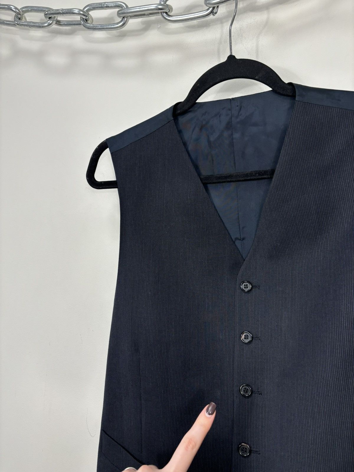 Hugo Boss Hugo Boss 3-Piece Men’s Luxury Classic Formal Wool Suit Size 44R - 20 Thumbnail