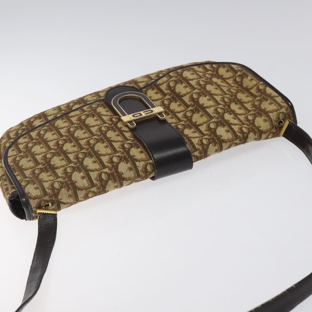 Dior DIOR Trotter Canvas Shoulder Bag Brown Gold Size ONE SIZE - 6 Thumbnail