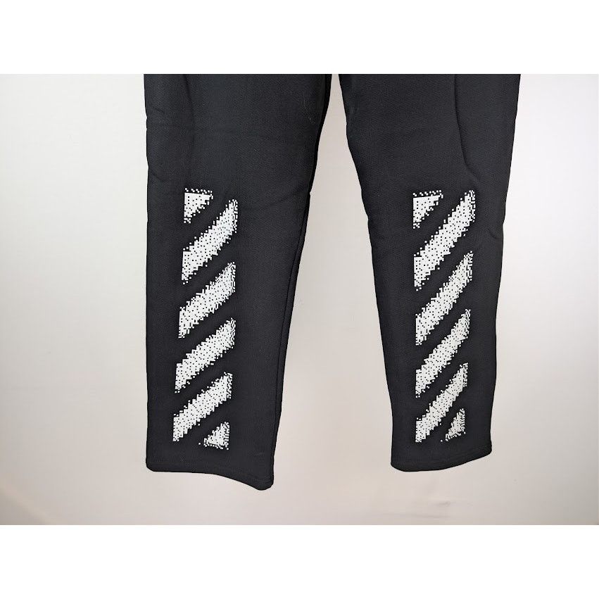 Off-White o1rshd1 Pixel Diag Sweatpants in Black / White Size US 36 / EU 52 - 13 Thumbnail