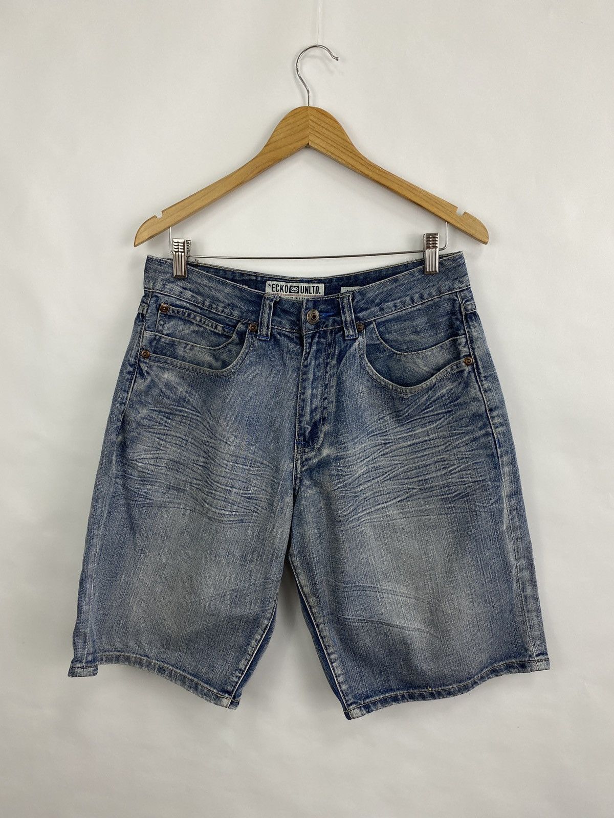 Ecko Unltd. 🇺🇸 Vintage 90s Ecko Unlimited Rap Japan Style Shorts Rare Y2K Size US 30 / EU 46 - 6 Thumbnail