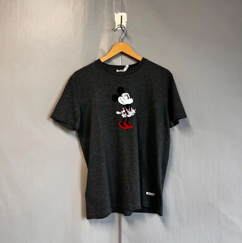 Miu Miu Miu Miu Black Cotton Women's T-Shirt 0089 Size L / US 10 / IT 46 - 1 Thumbnail