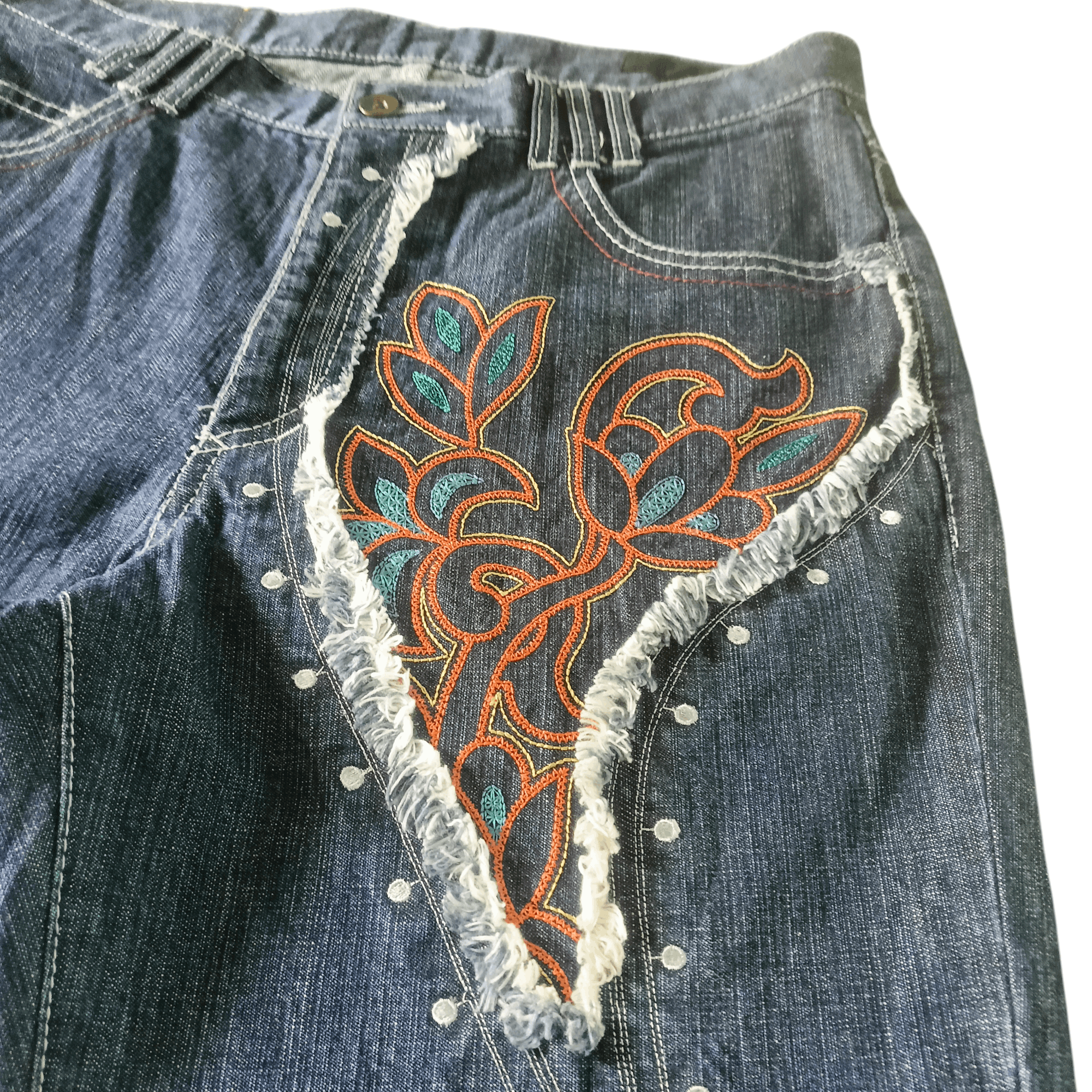 Japanese Brand Rare Embroidery A2 Japanese Design Jeans Size US 32 / EU 48 - 3 Thumbnail