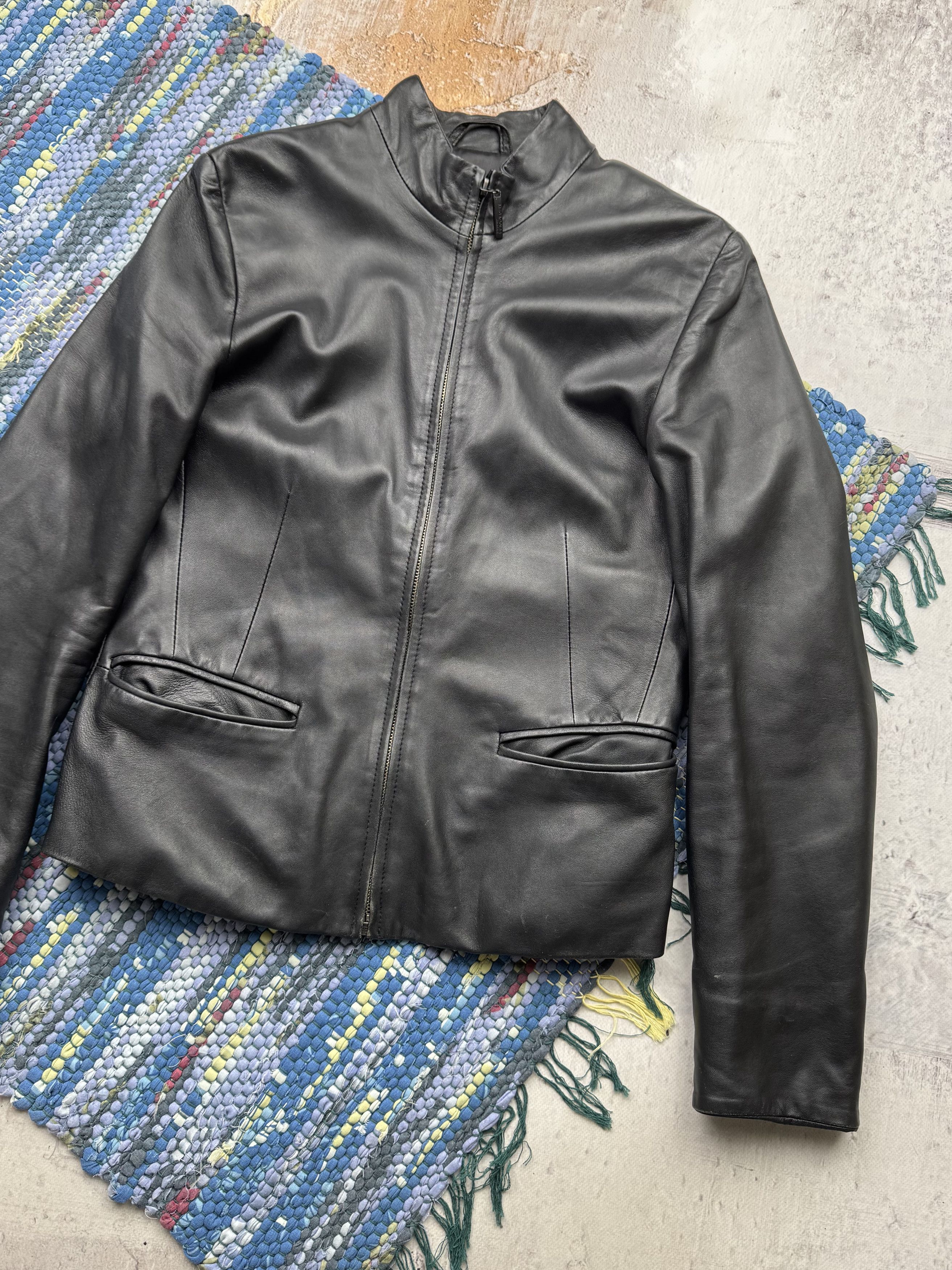 Vintage Vintage Cropped Leather Jacket A524D15(25) Size M / US 6-8 / IT 42-44 - 3 Thumbnail