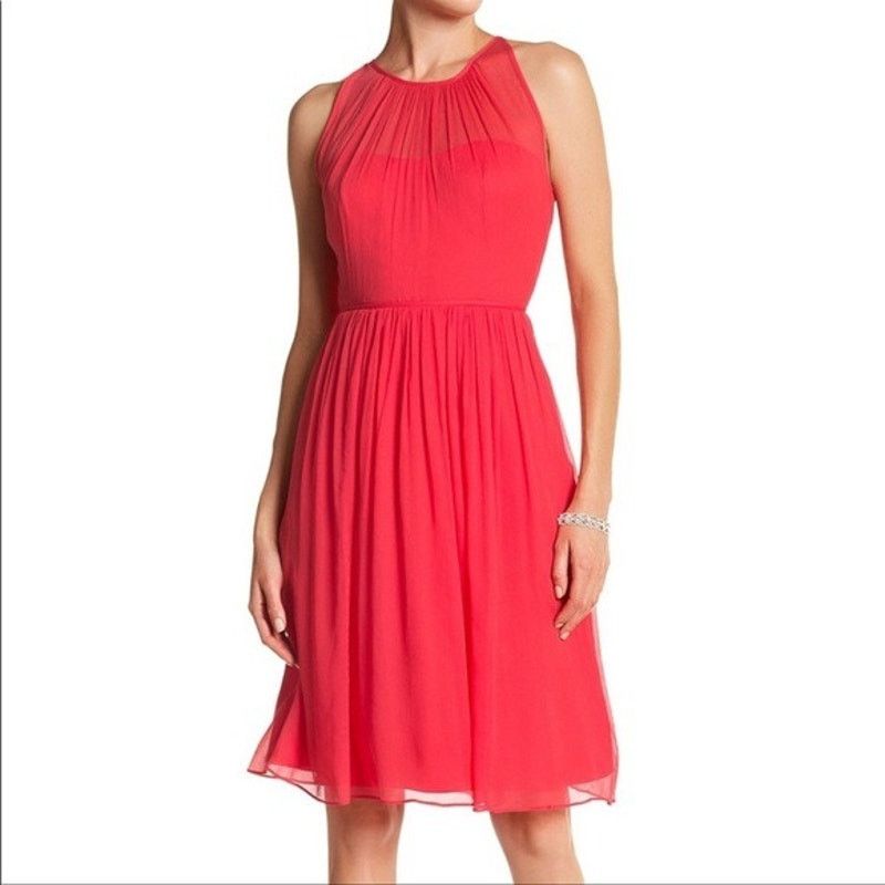 J.Crew J CREW Silk Chiffon Megan Dress Pink Womens 6 Size M / US 6-8 / IT 42-44 - 7 Thumbnail