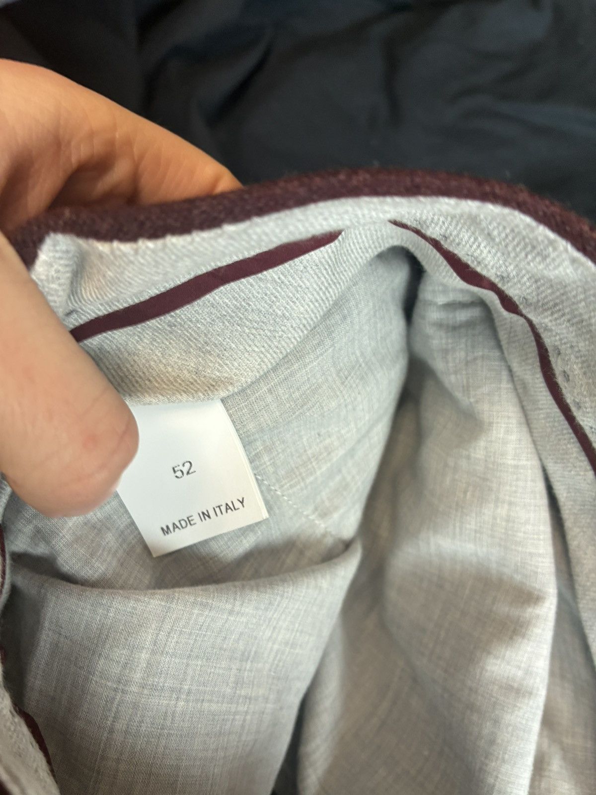 Brunello Cucinelli Brunello cucinelli burgundy double breasted wool suit it 52 Size 40R - 12 Thumbnail