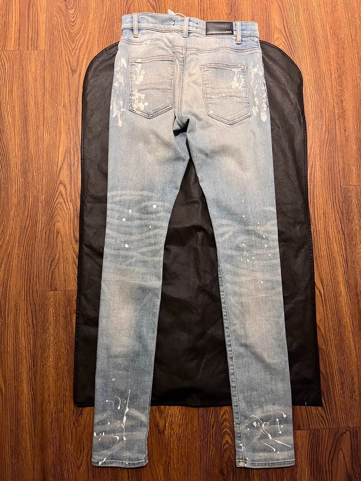 Amiri classic distressed blue denim jeans Size US 31 - 5 Thumbnail