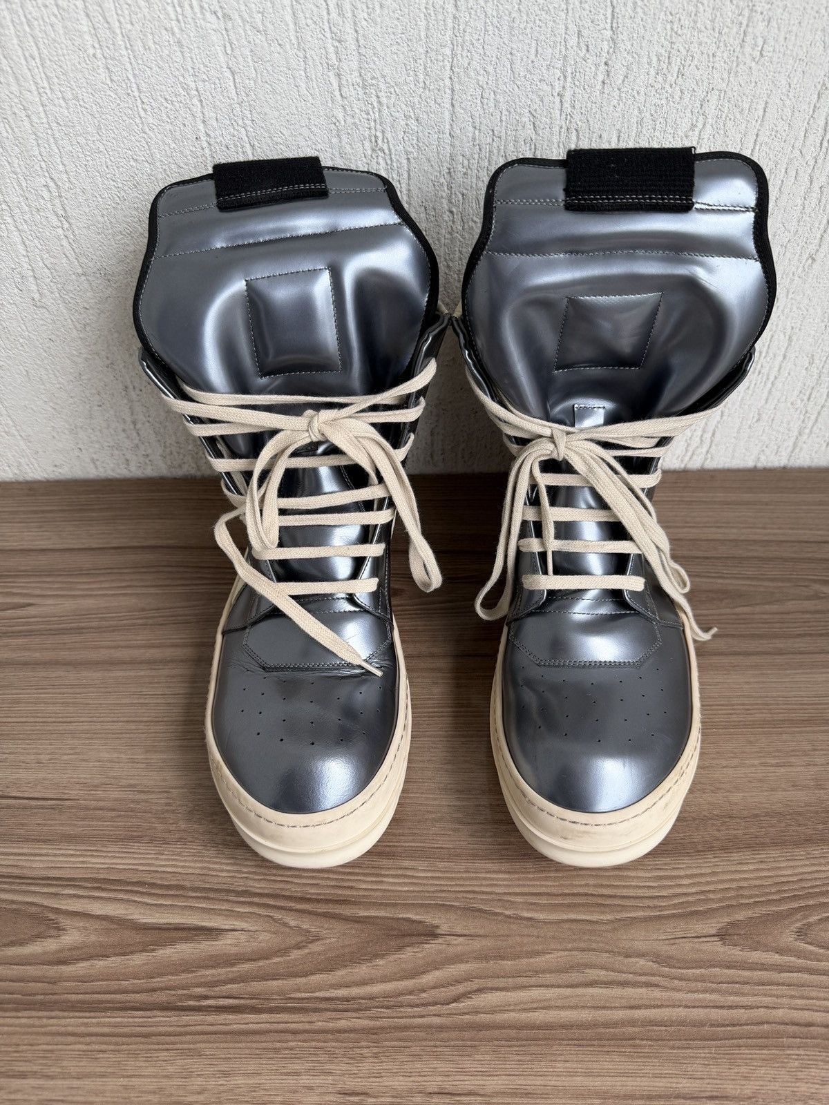 Rick Owens E15 metallic silver Geobasket Size US 10 / EU 43 - 8 Thumbnail