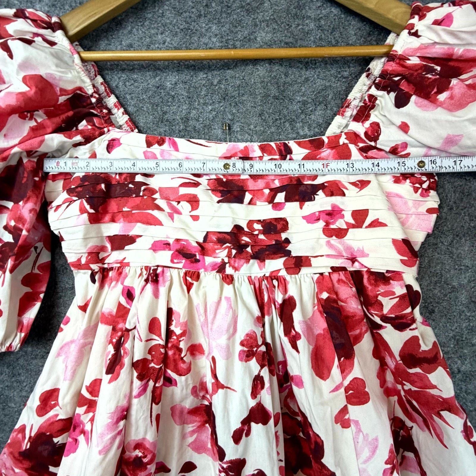 Abercrombie & Fitch Abercrombie & Fitch Dress M Red Emerson Poplin Babydoll Y2K Size M / US 6-8 / IT 42-44 - 5 Thumbnail