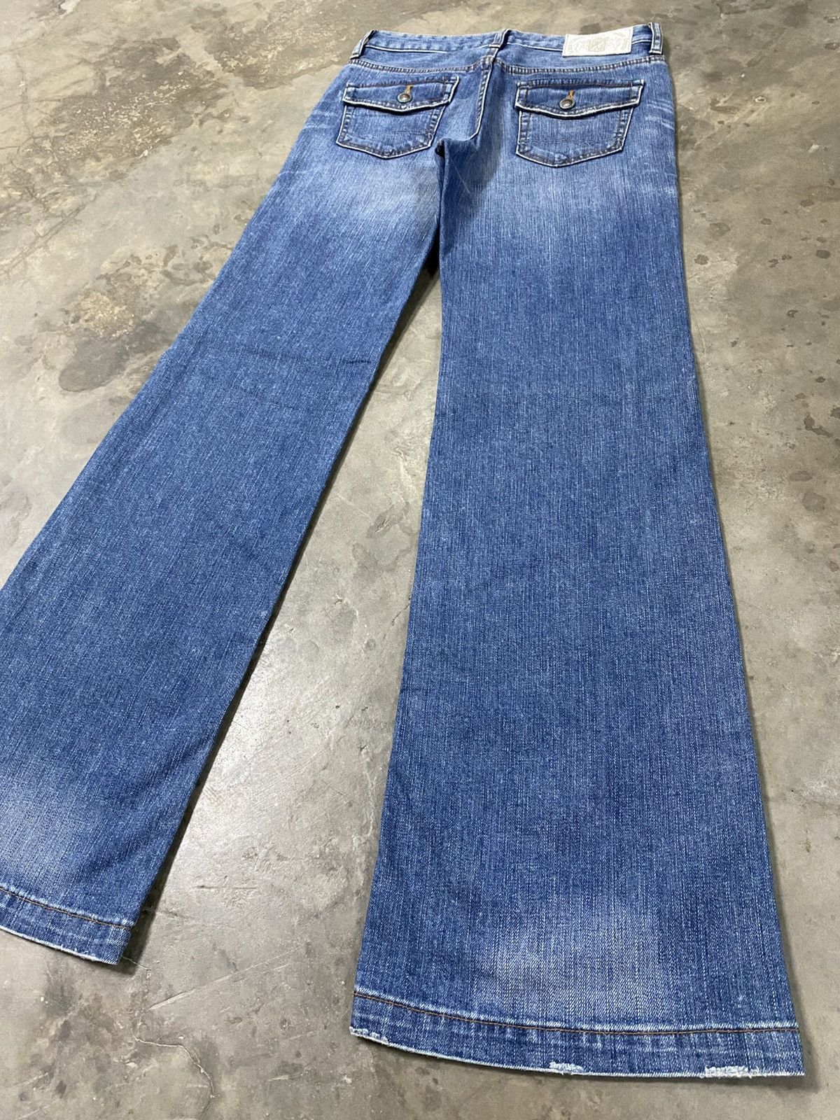 Hysteric Glamour × If Six Was Nine × Tornado Mart Flare Jeans Japanese Brappers Washed Blue @256 Size US 27 - 3 Thumbnail
