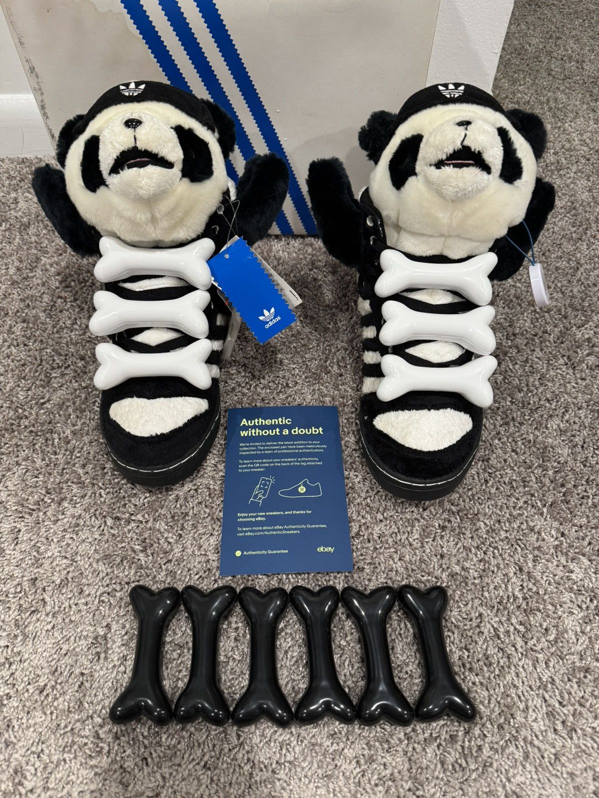 Jeremy Scott 2 sets of Adidas Jeremy Scott Bones Size ONE SIZE - 1 Thumbnail