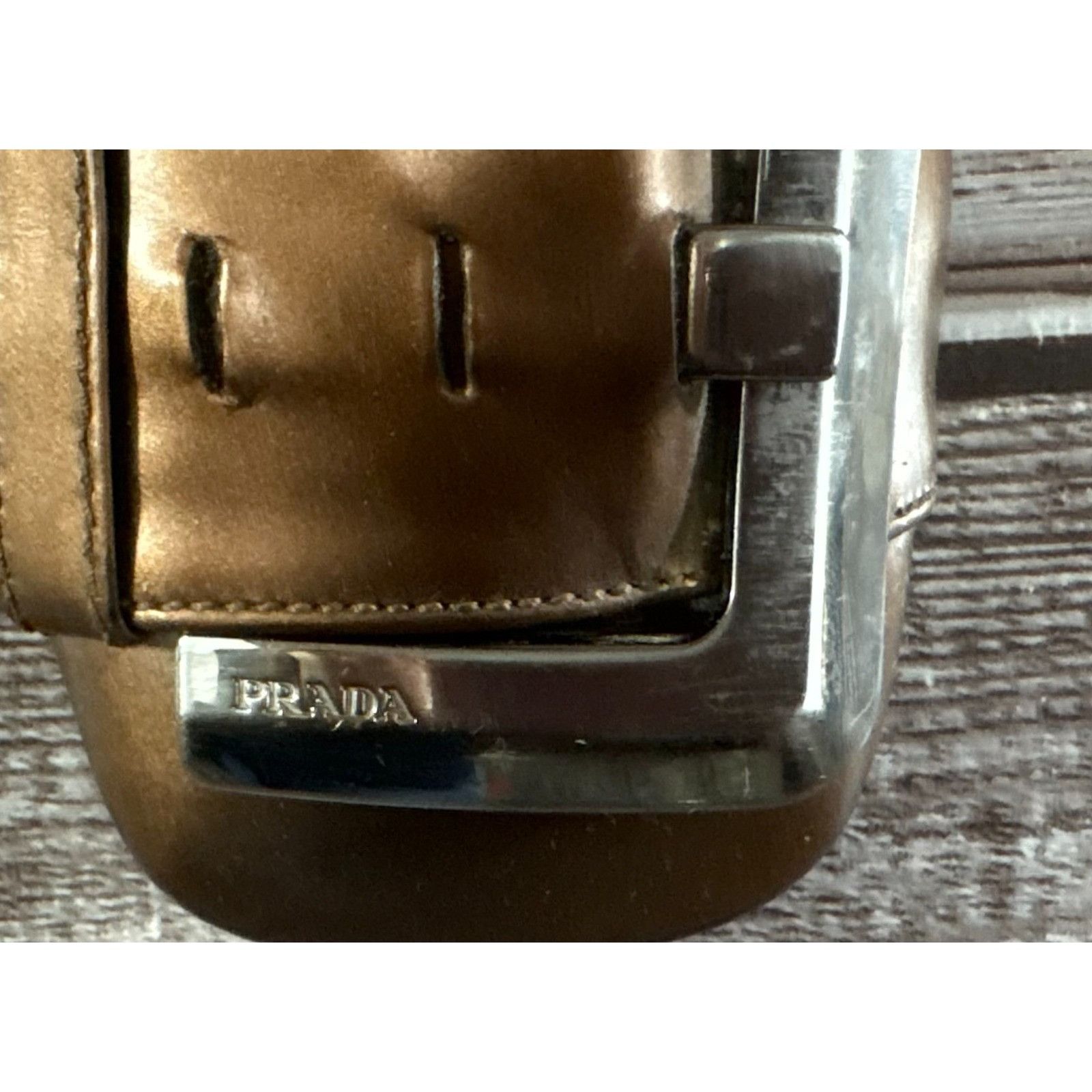Prada Prada Leather Patent Buckle Square Heel Shiny Ombre Core sz Size US 6 / IT 36 - 10 Thumbnail
