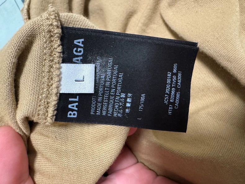 Balenciaga Balenciaga Khaki Mailbox Small Letter Logo Tee Short Sleev Size US L / EU 52-54 / 3 - 5 Thumbnail