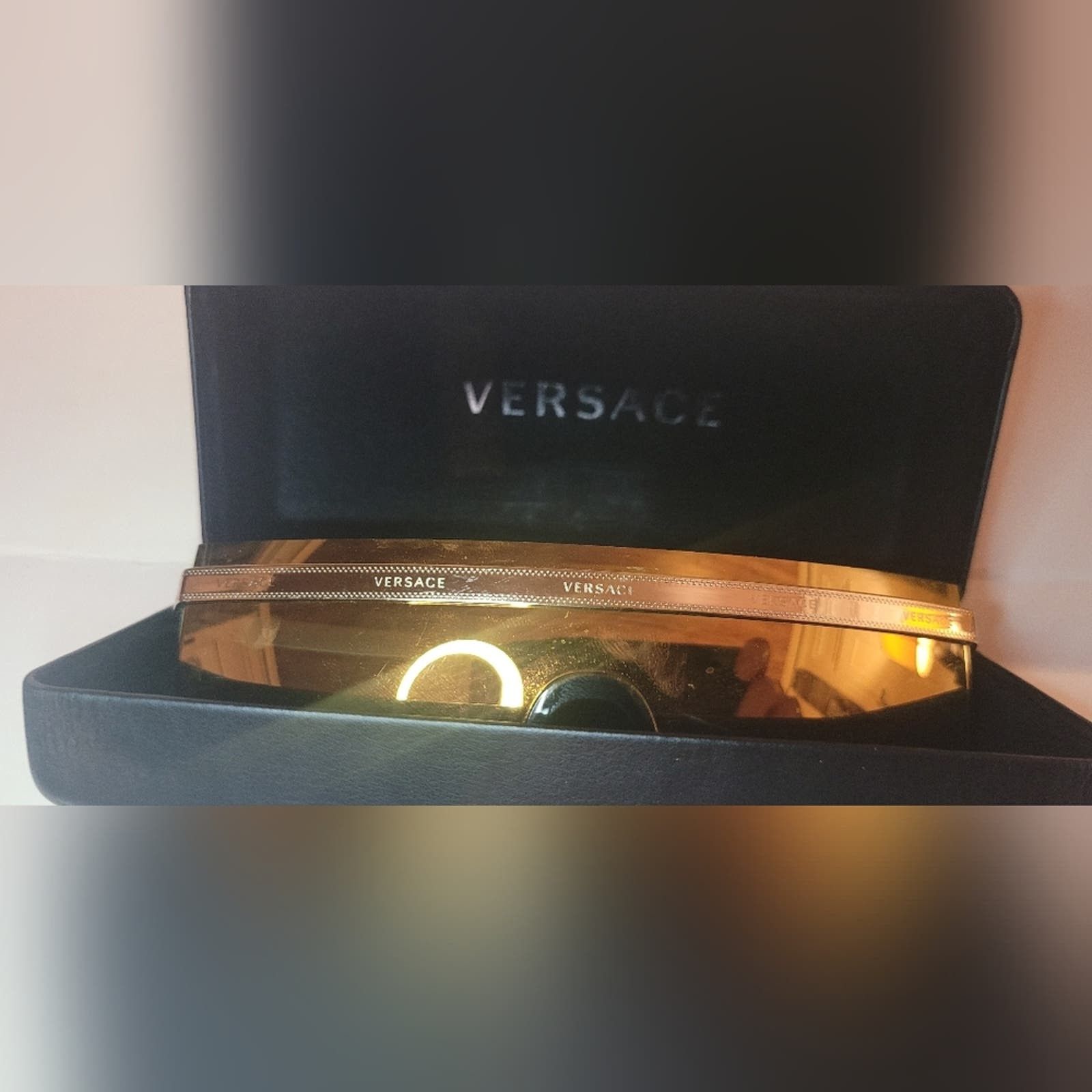 image of Versace Ve2208 Gold Sunglasses, Men's
