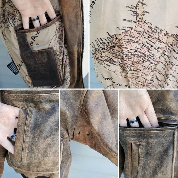 Vintage Vintage 90s y2k Brown Leather Distressed Punk Aviator Bomber Size US L / EU 52-54 / 3 - 4 Thumbnail