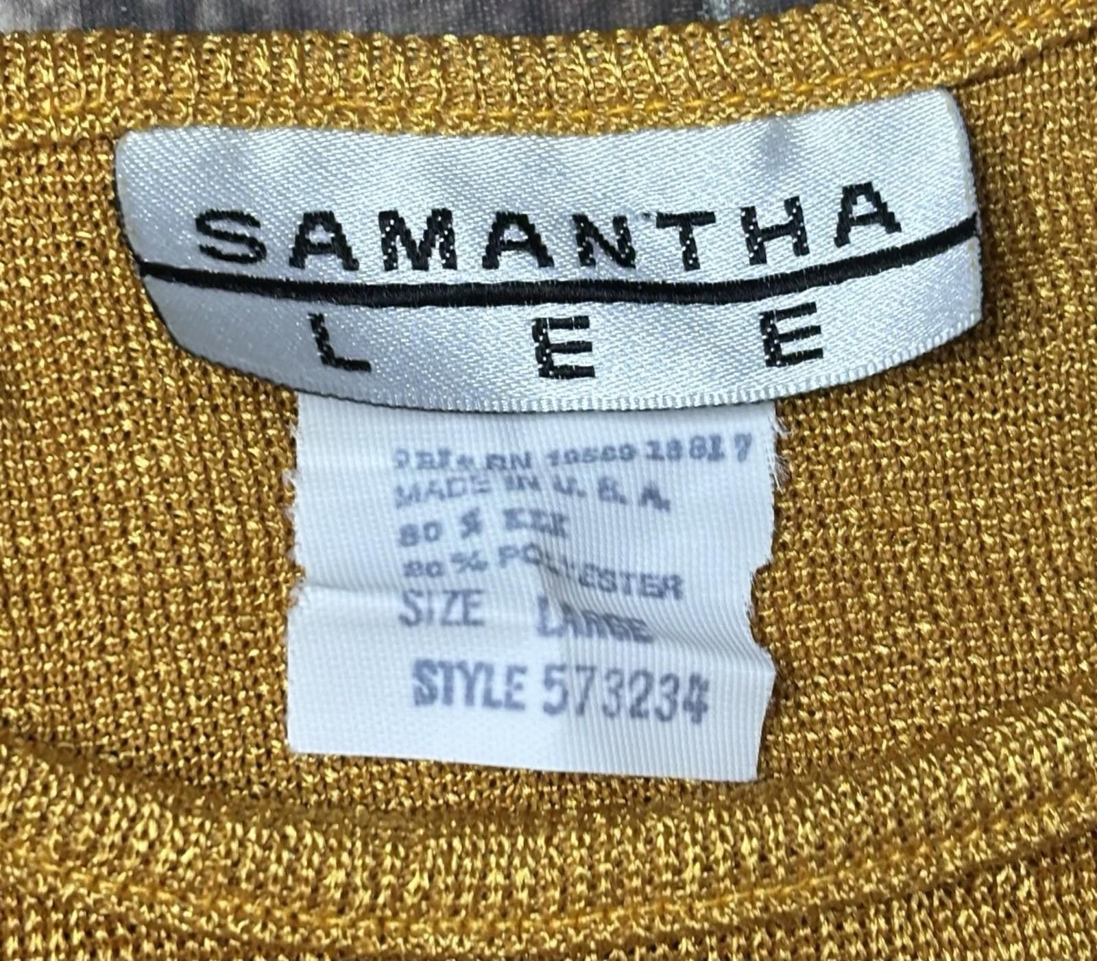 Other VTG Samantha Lee Top Women's L Silk Metallic 90s USA Size L / US 10 / IT 46 - 2 Thumbnail