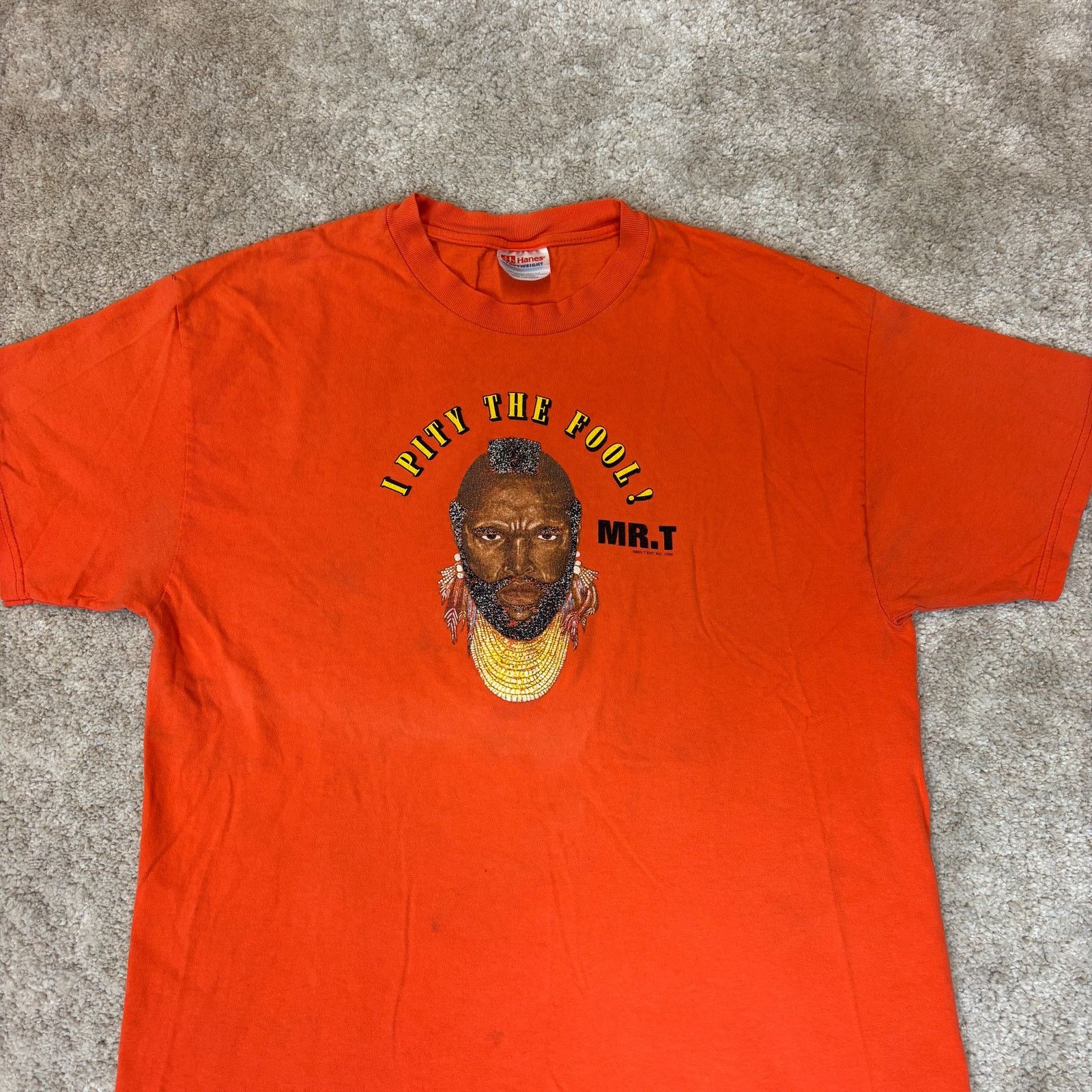Hanes × Vintage Vintage 2000 Mr. T I Pity The Fool T Shirt Large The A Team Size US L / EU 52-54 / 3 - 2 Thumbnail