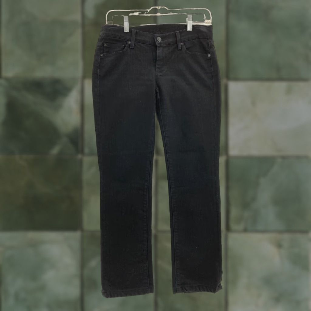 7 For All Mankind 7 For All Mankind Jeans Womens 26 Black Straight Leg Denim Regular Fit Size 26" / US 2 / IT 38 - 1 Thumbnail