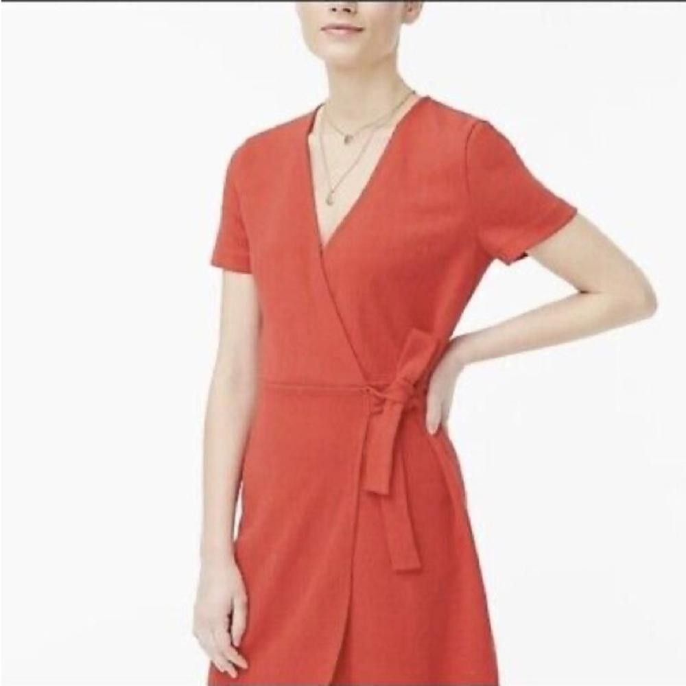 Designer J Crew wrap dress in red Size XXS / US 00 / IT 34 - 2 Thumbnail