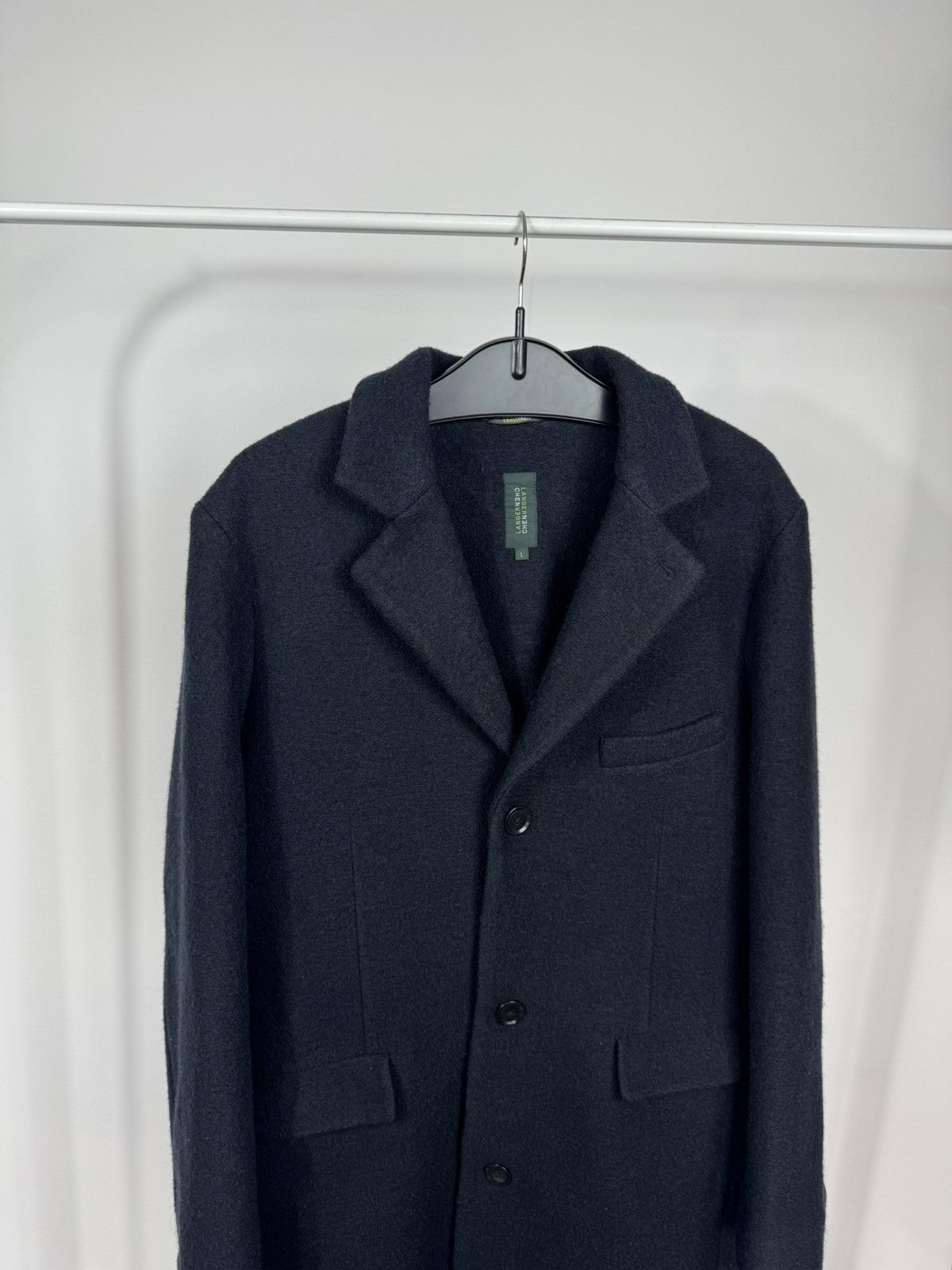 Other LangerChen Men’s Wool Blend Overcoat Minimalist Coat L Size US L / EU 52-54 / 3 - 2 Thumbnail
