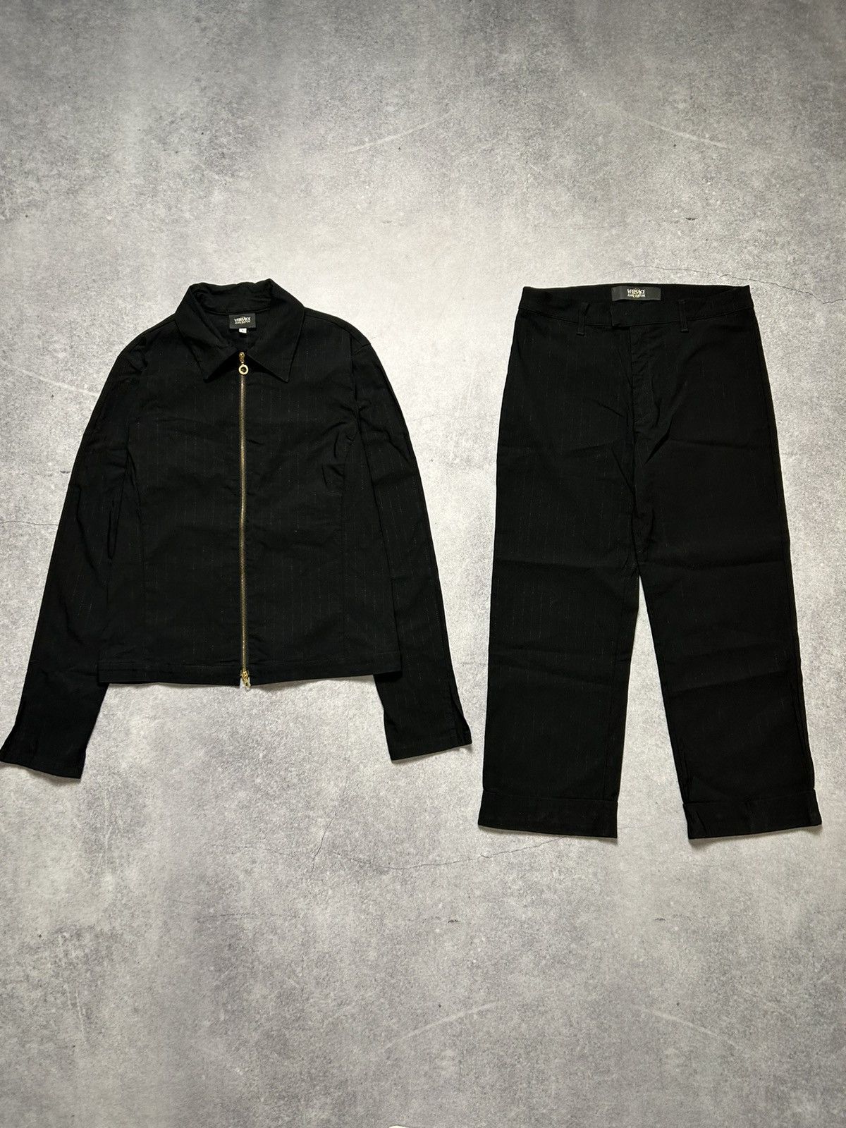 Versace × Versace Jeans Couture Women’s Versace Jeans Couture Jacket & Pants Cropped Suit Size L / US 10 / IT 46 - 1 Thumbnail