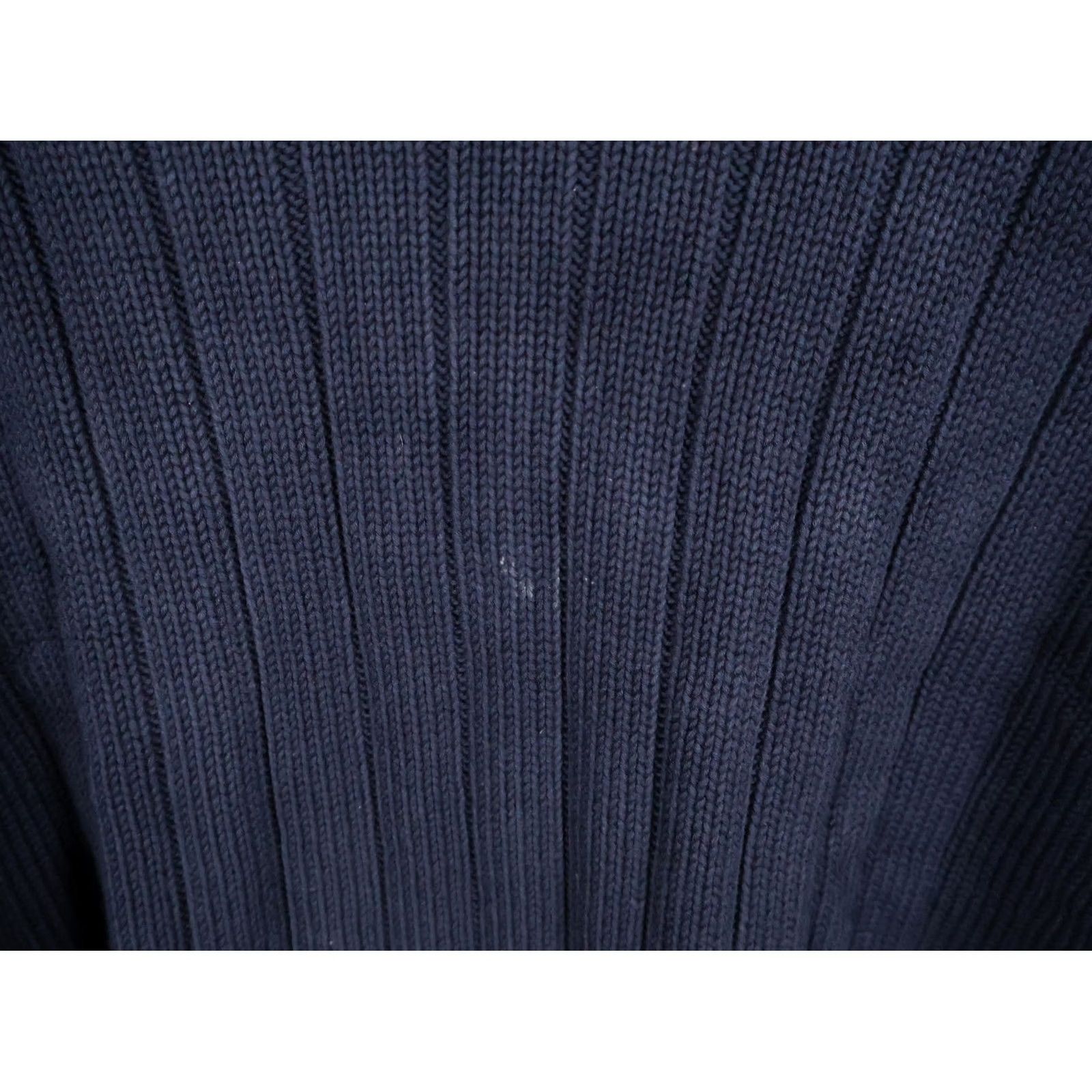 Polo Ralph Lauren Polo Ralph Lauren Sweater Men XL Dark Blue Chunky Knit V-Neck Elbow Patches Size US XL / EU 56 / 4 - 4 Thumbnail