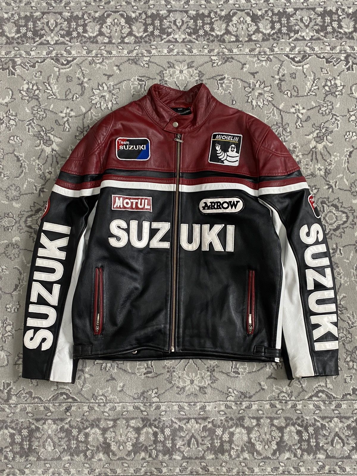 Suzuki Racing Leather Jacket Vintage | Grailed
