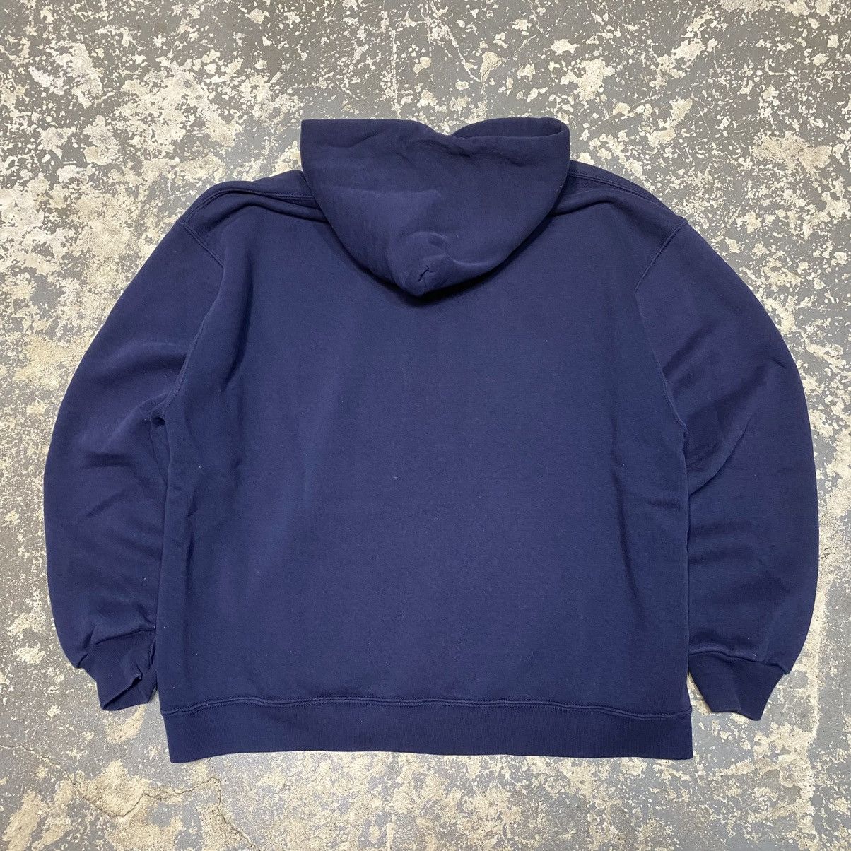 Russell Athletic × Vintage Vintage Russell Athletic Navy Boxy Hoodie Sweatshirt Size US L / EU 52-54 / 3 - 8 Thumbnail
