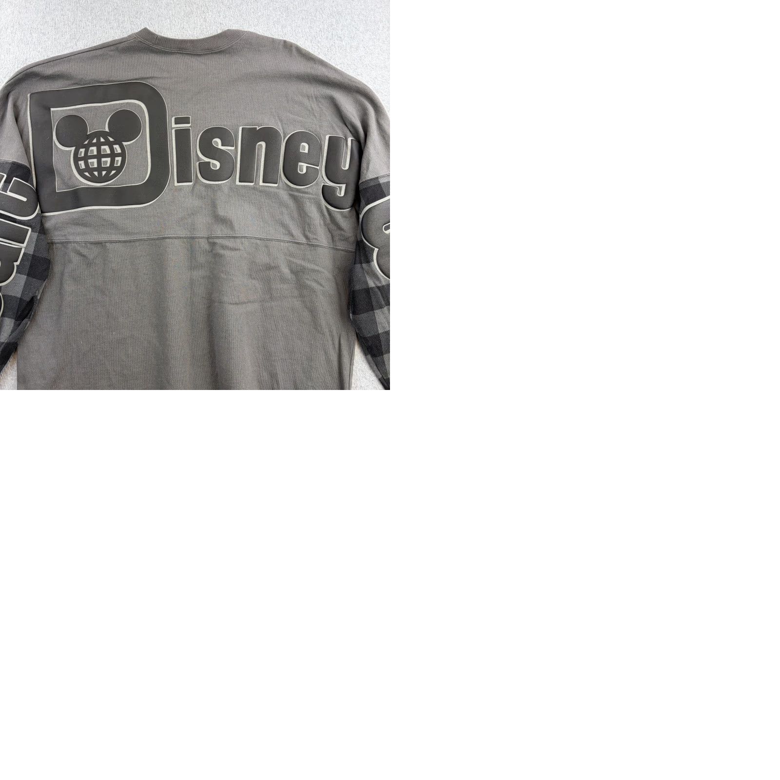 Disney VINTAGE Walt Disney World Spirit Jersey Shirt Womens L Gray Plaid Mickey Logo Adult Size L / US 10 / IT 46 - 9 Thumbnail