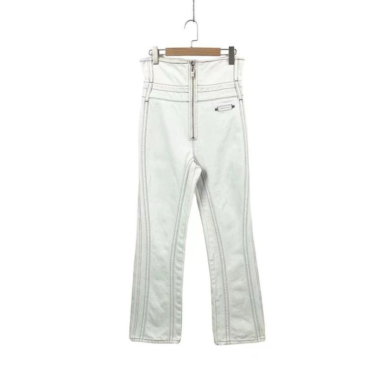 Louis Vuitton Louis Vuitton White zip-up high-waist pants Size US 38 / EU 54 - 1 Thumbnail