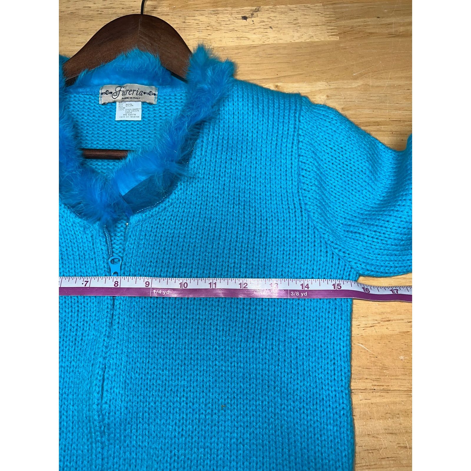 Vintage Womens Vintage Fureria Top Dyed Rabbit Trim Wool Nylon M Size M / US 6-8 / IT 42-44 - 8 Thumbnail