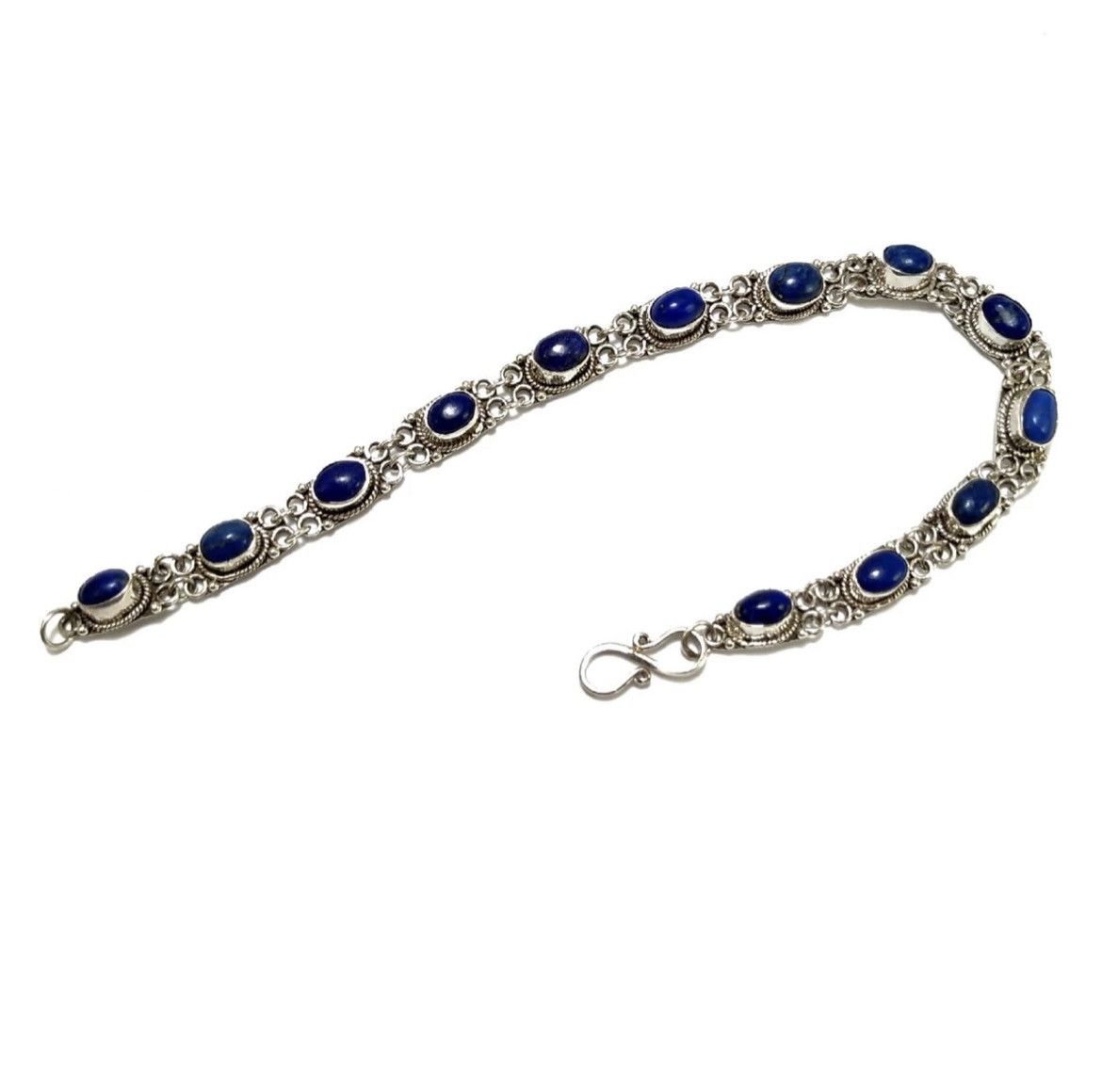 Handmade Lapiz Stone Bracelet Silver Sterling 925 Size ONE SIZE - 1 Thumbnail