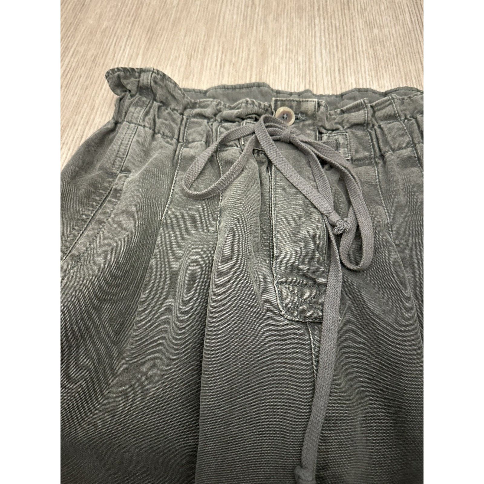 Free People Free People Womens S High-Waisted Olive Green Paperbag Pant Size 27" / US 4 / IT 40 - 9 Thumbnail
