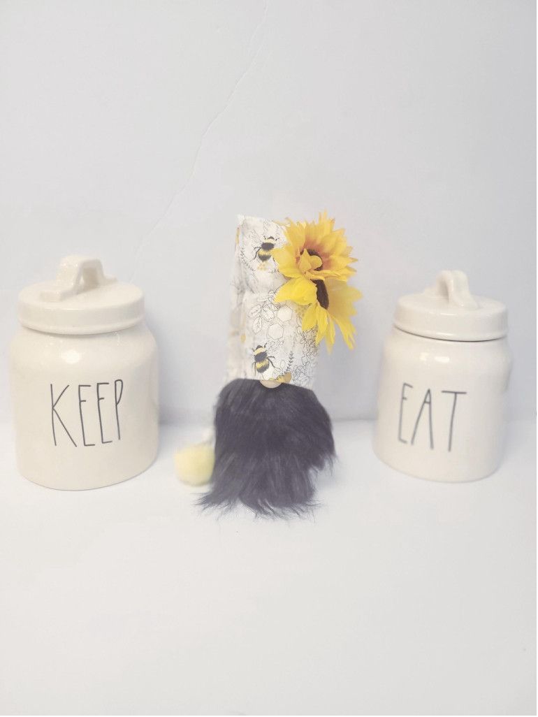 Handmade Bumble Bee Sunflower Gnome Tier Tray Home Decor Size ONE SIZE - 1 Thumbnail