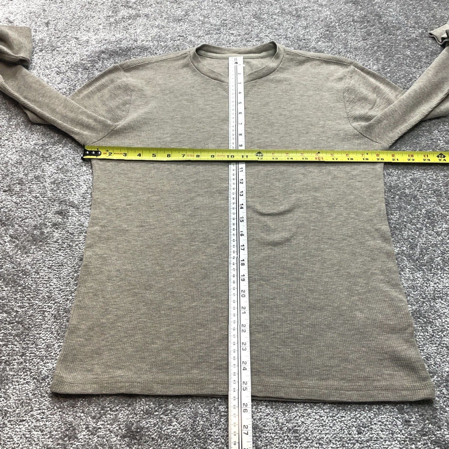 Old Navy Old Navy Shirt Mens Large Beige Waffle Knit Thermal Crew Neck Long Sleeve Solid Size US L / EU 52-54 / 3 - 4 Thumbnail
