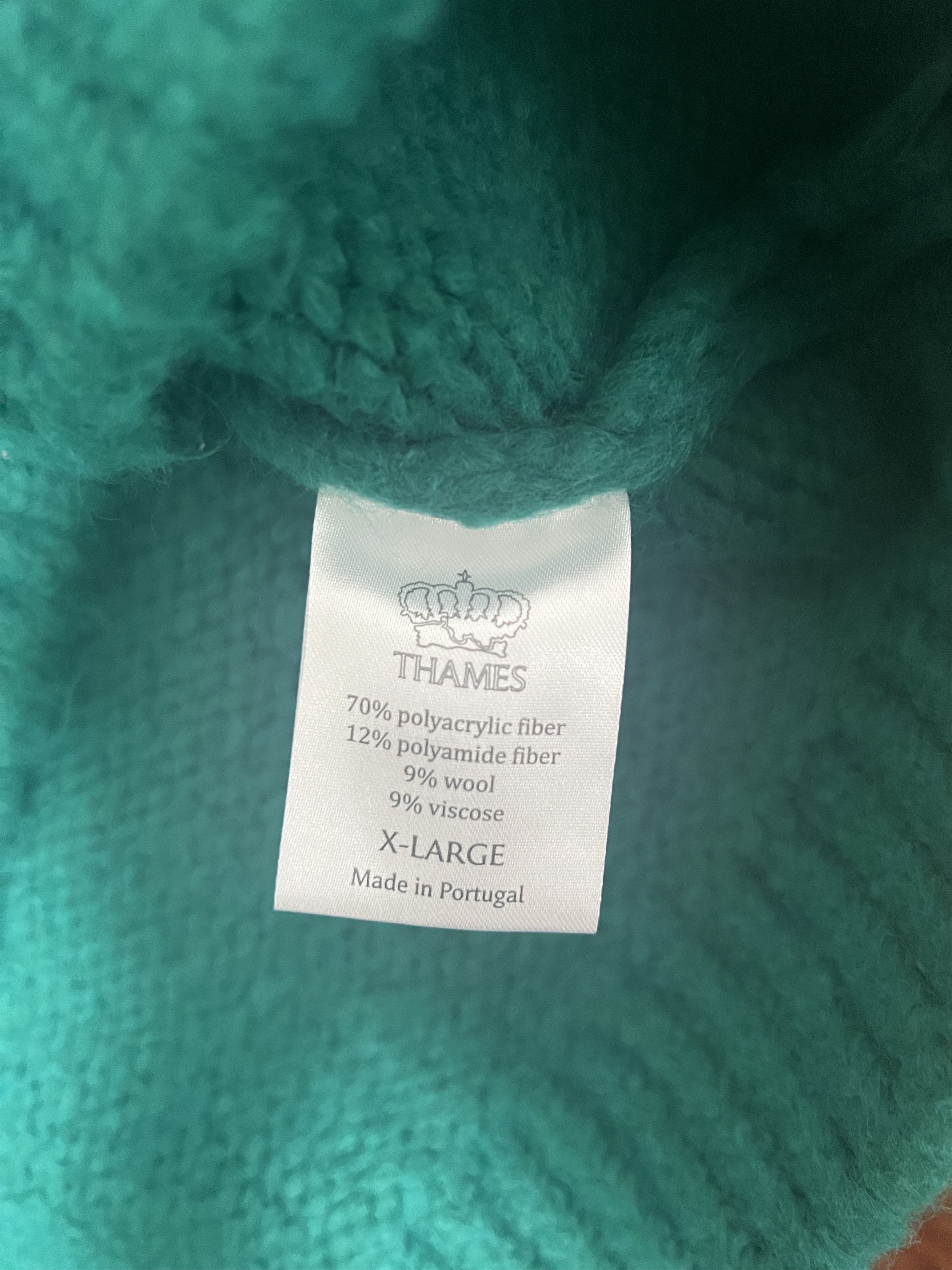 Thames 💚 Thames P.G Knit Mohair Marlborough Green Turquoise/Navy Size US XL / EU 56 / 4 - 7 Thumbnail