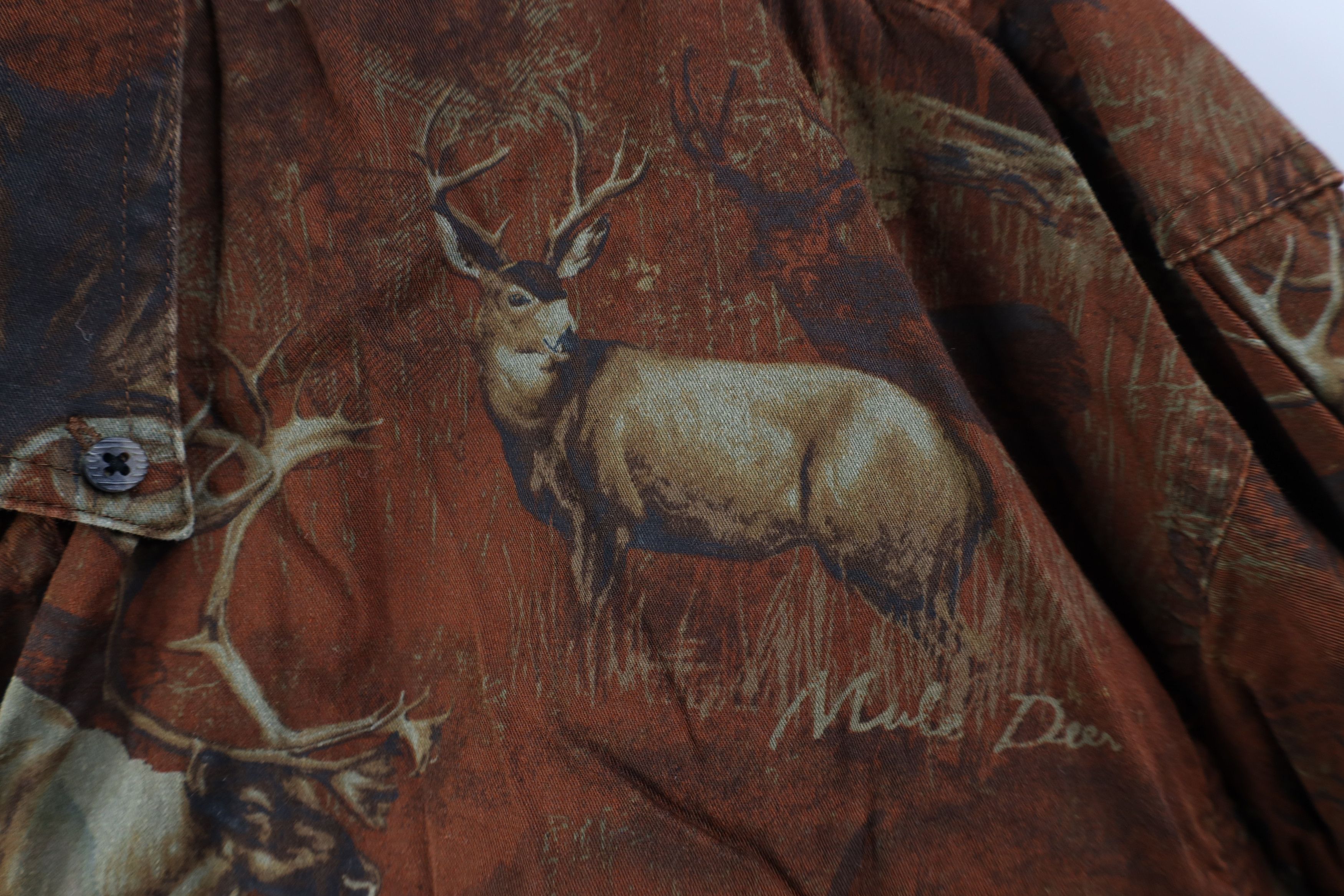 Vintage Vintage 90s Y2K Nature All Over Print Collared Button Shirt Size US XL / EU 56 / 4 - 6 Thumbnail