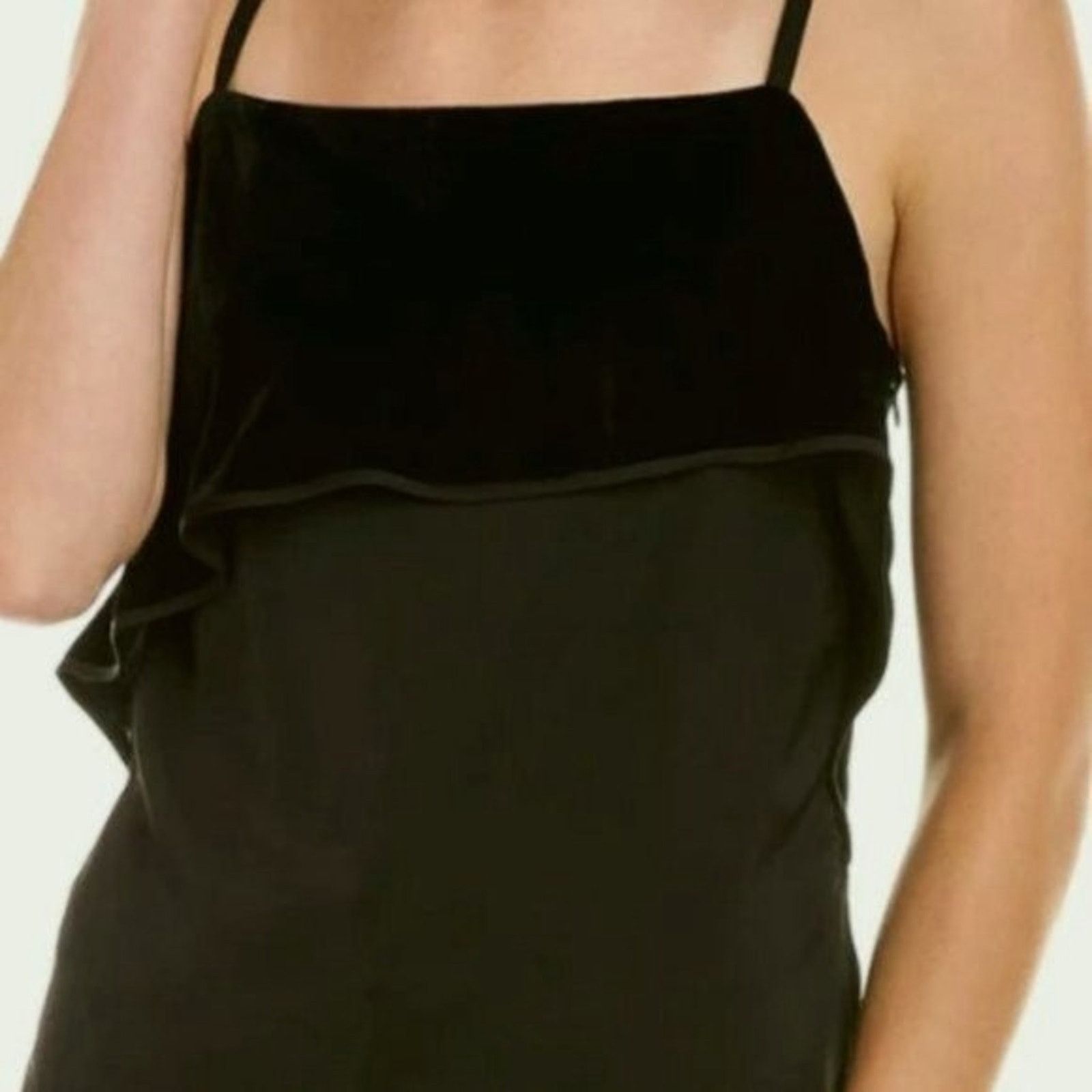 Helmut Lang Helmut Lang Layered velvet and sateen camisole Size M / US 6-8 / IT 42-44 - 4 Thumbnail
