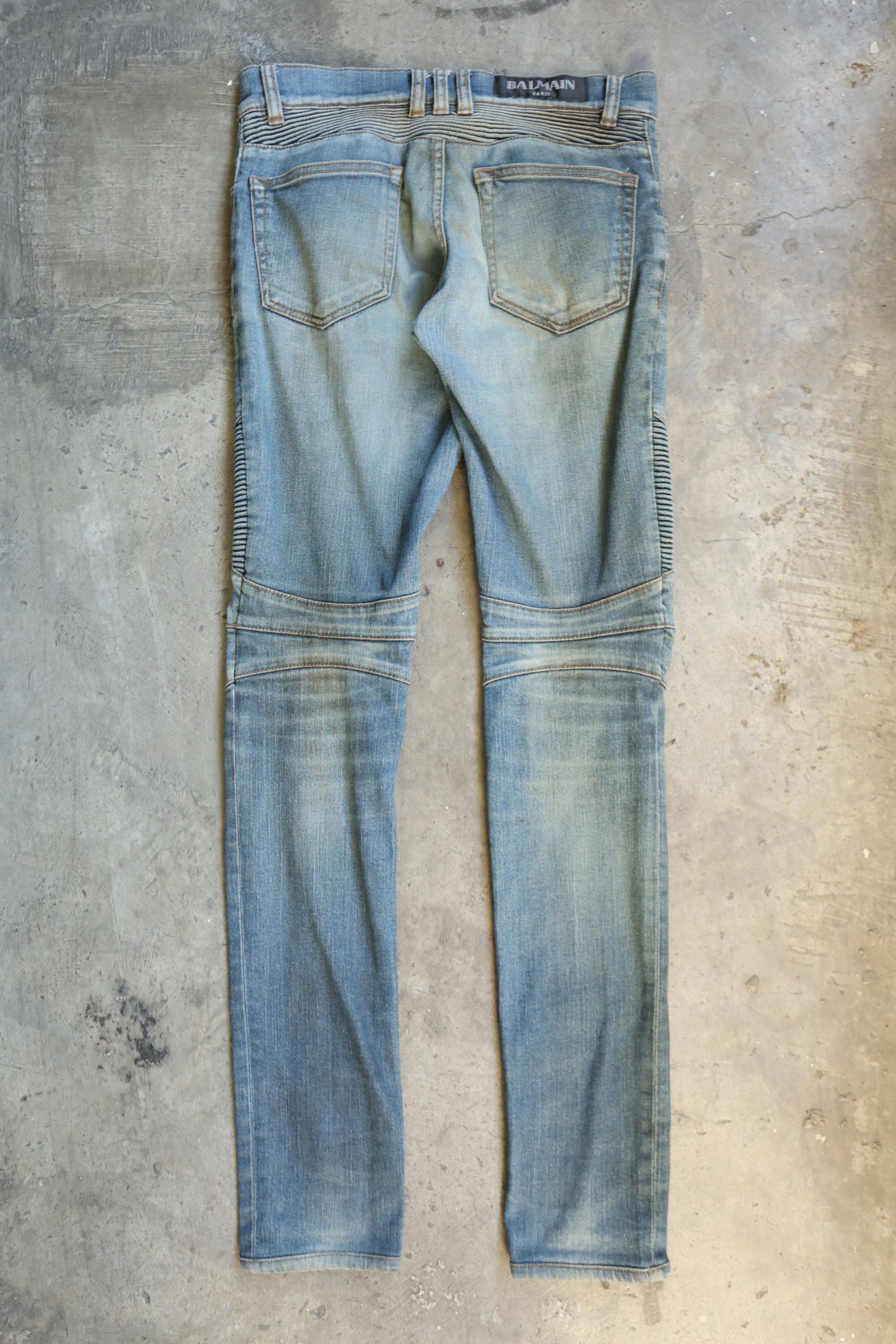 Balmain Balmain - Christophe Decarnin - Denim Biker Jean Size US 29 - 2 Thumbnail
