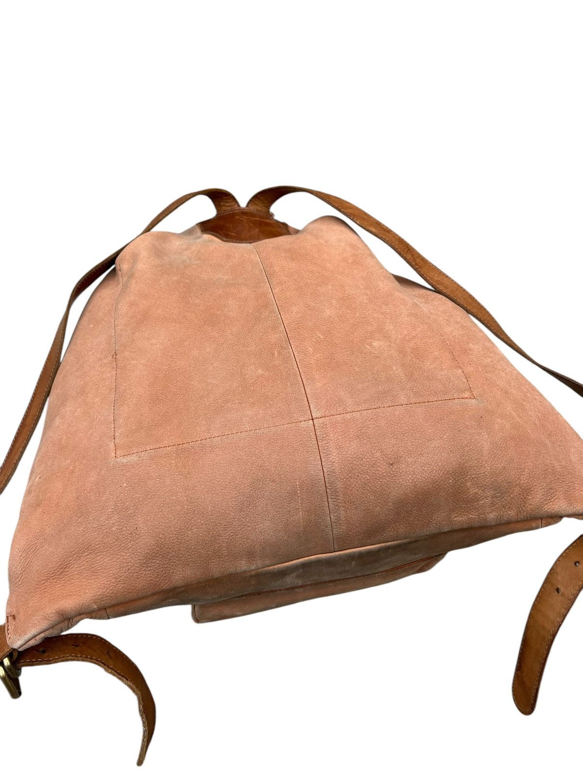 Leather Vintage COCARDE Japan Faded Patina Leather Backpack Bag Size ONE SIZE - 11 Thumbnail
