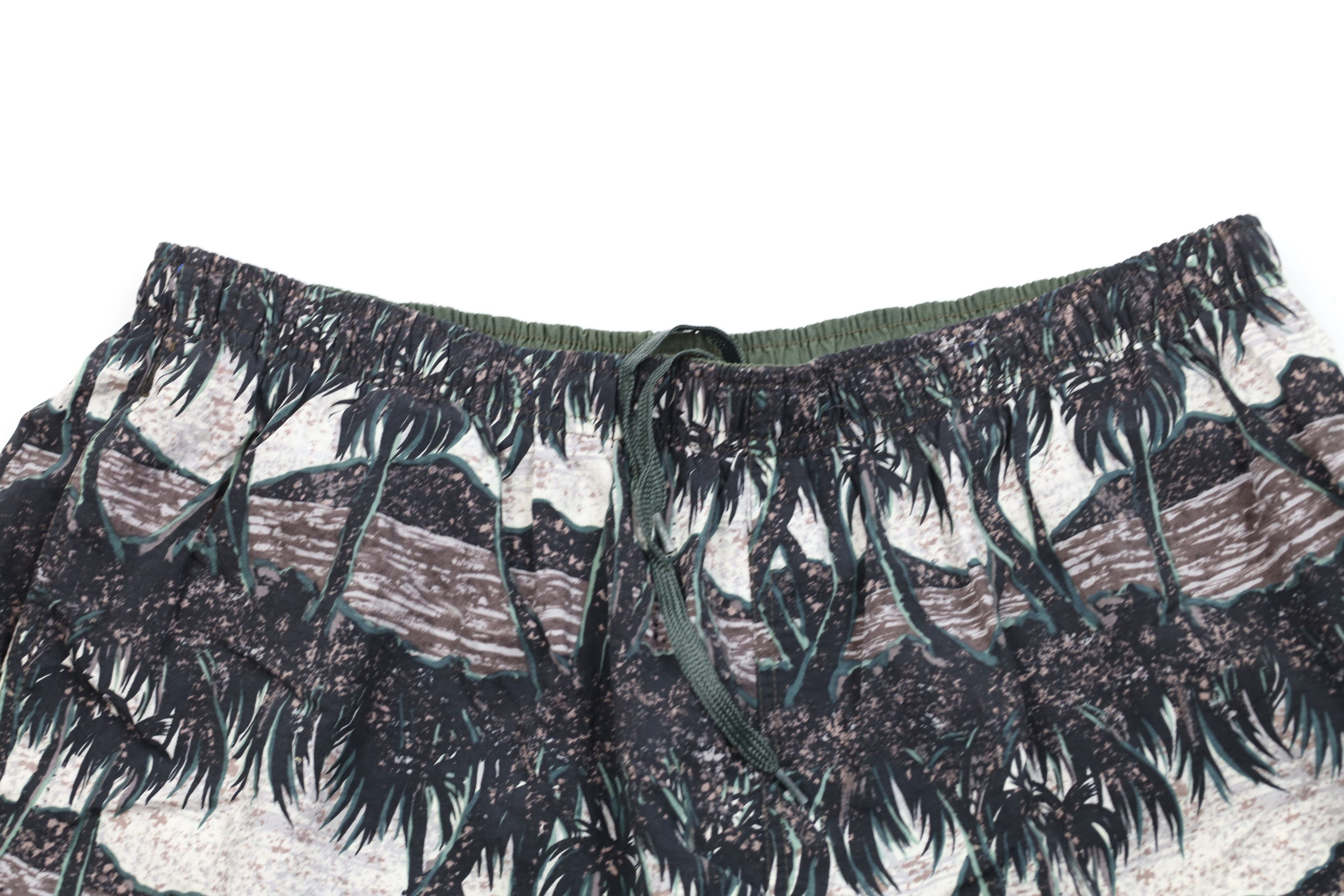 Speedo Vintage 90s Speedo Palm Tree Lined Swim Trunks Shorts Nylon Size US 36 / EU 52 - 2 Thumbnail