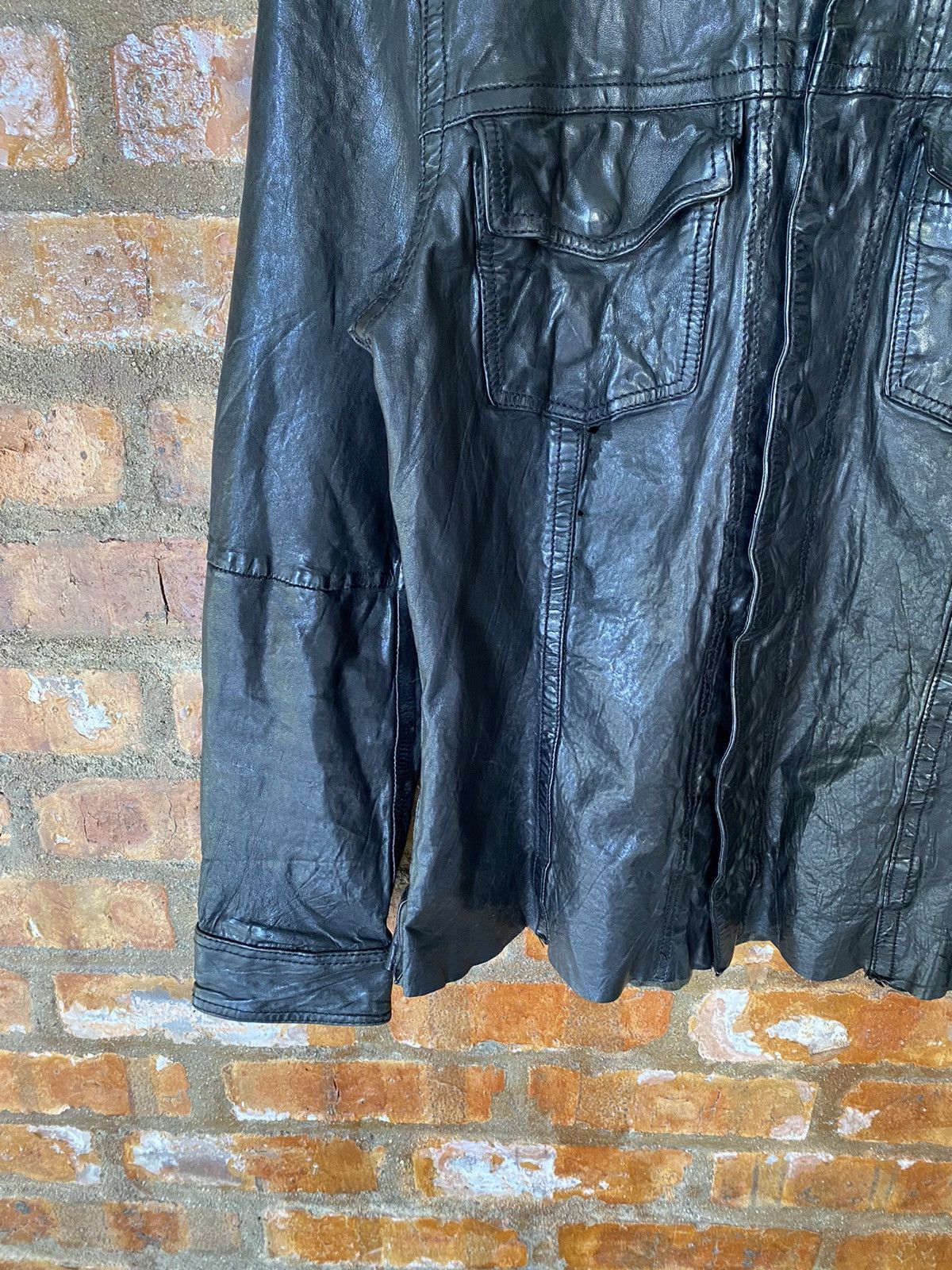 Japanese Brand 2000s Luva Tram by Ueno Shokai sheepskin Leather Jacket Size US M / EU 48-50 / 2 - 7 Thumbnail