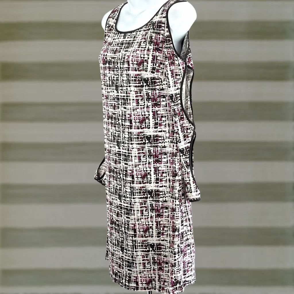 Laundry by Shelli Segal Laundry Shelli Segal Dress S Multi Geometric Cold Shoulder Cutout sheath boho Womens Size S / US 4 / IT 40 - 1 Thumbnail