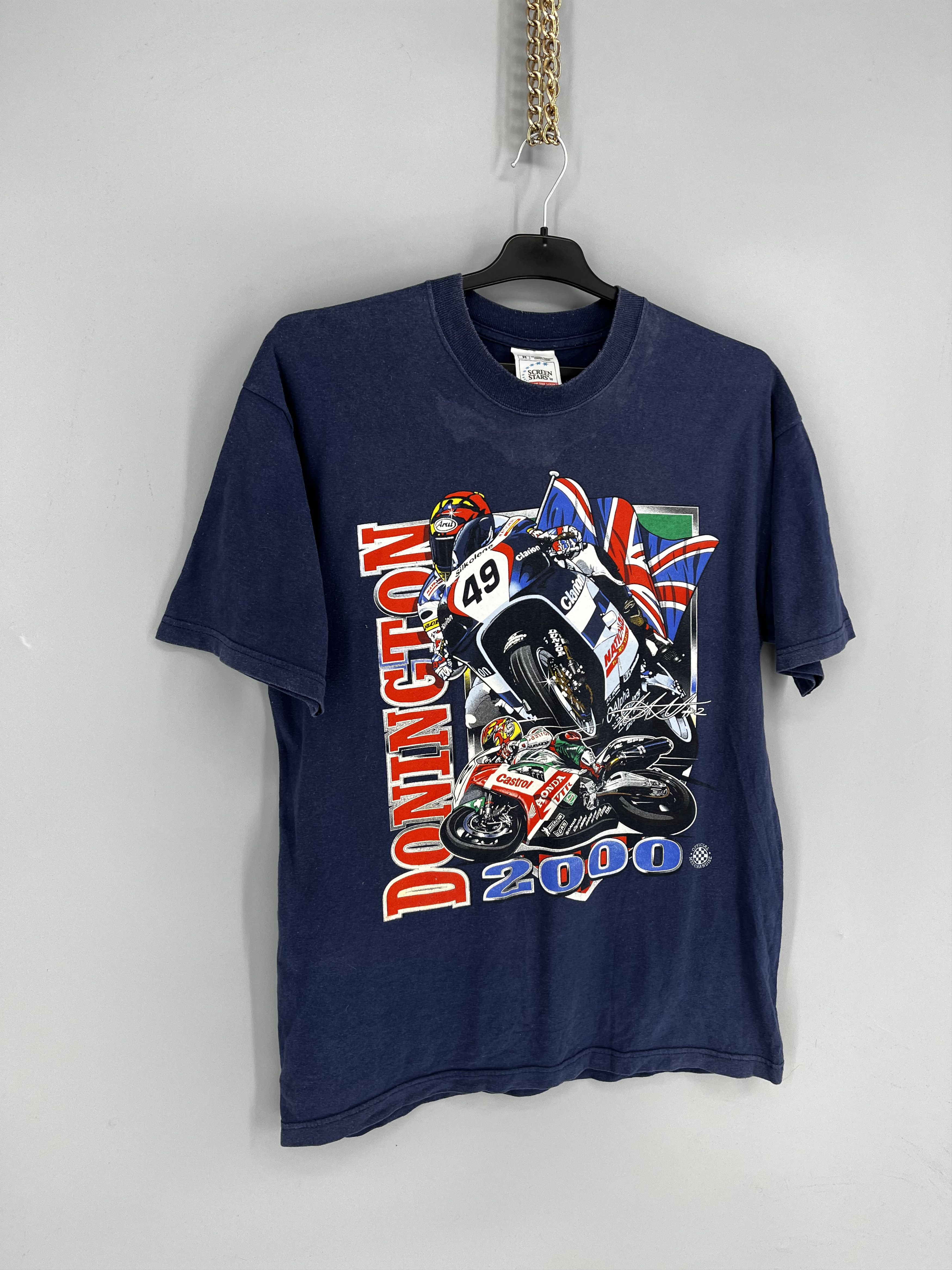 Vintage Vintage MotoGP Donington 2000 T-Shirt Screen Stars Racing Size US M / EU 48-50 / 2 - 2 Thumbnail