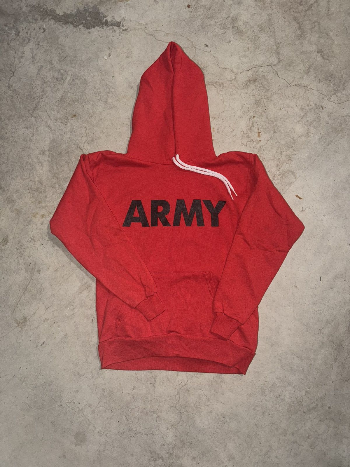 Hanes Vintage 90s U.S. Army Men’s Pullover Hoodie Red RARE Size US S / EU 44-46 / 1 - 1 Thumbnail