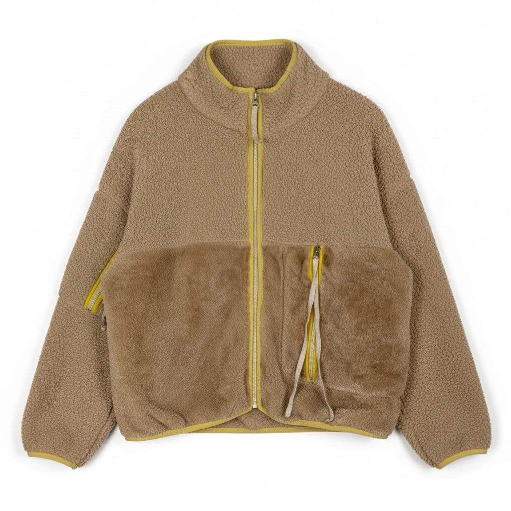 Ugg Ugg Marlene Sherpa Faux Fur Tan Full Zip Jacket Women's M Size M / US 6-8 / IT 42-44 - 1 Thumbnail