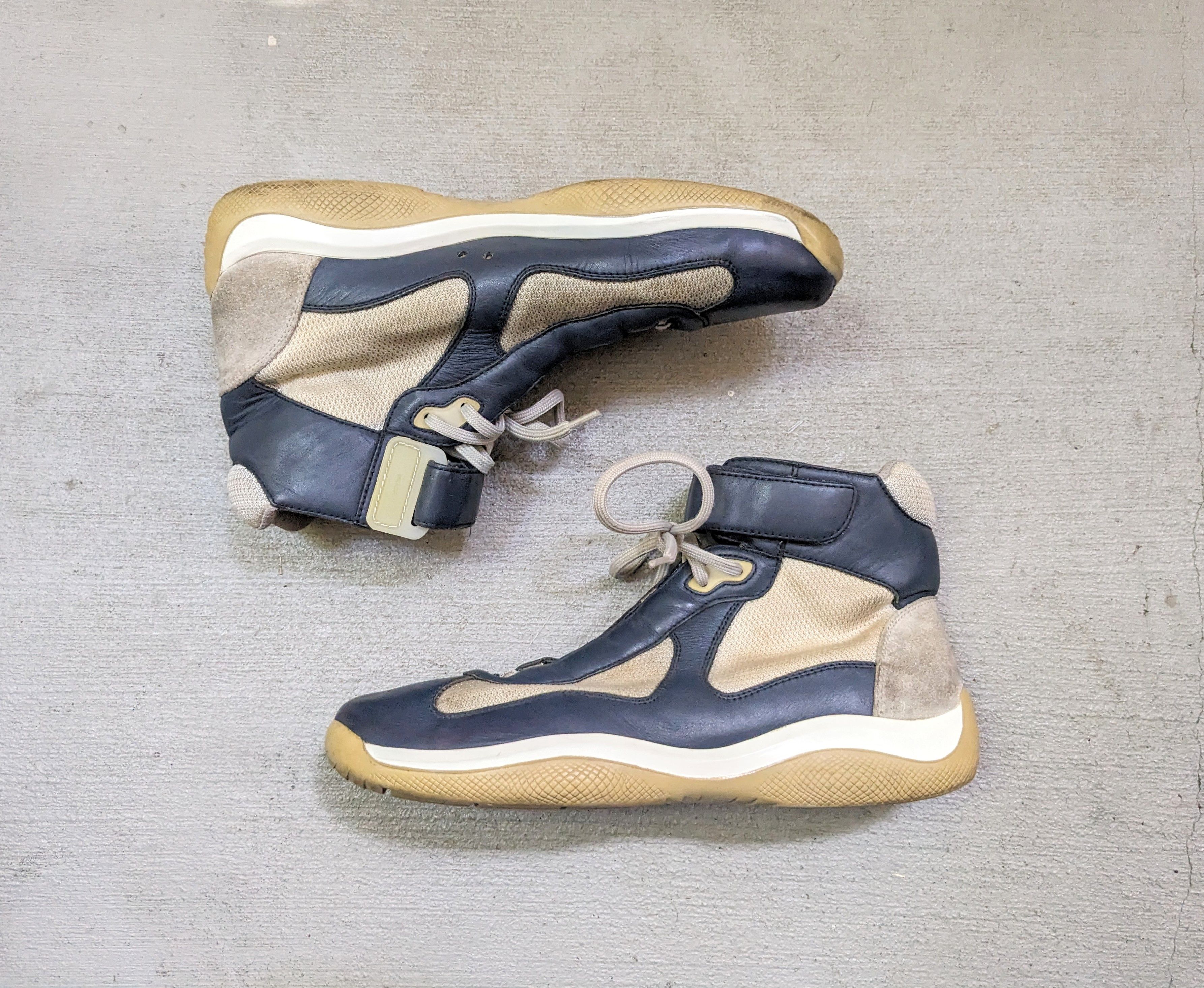 Prada Prada America's Cup Sneakers Navy Blue High 9.5 Leather Size US 9.5 / EU 42-43 - 1 Thumbnail