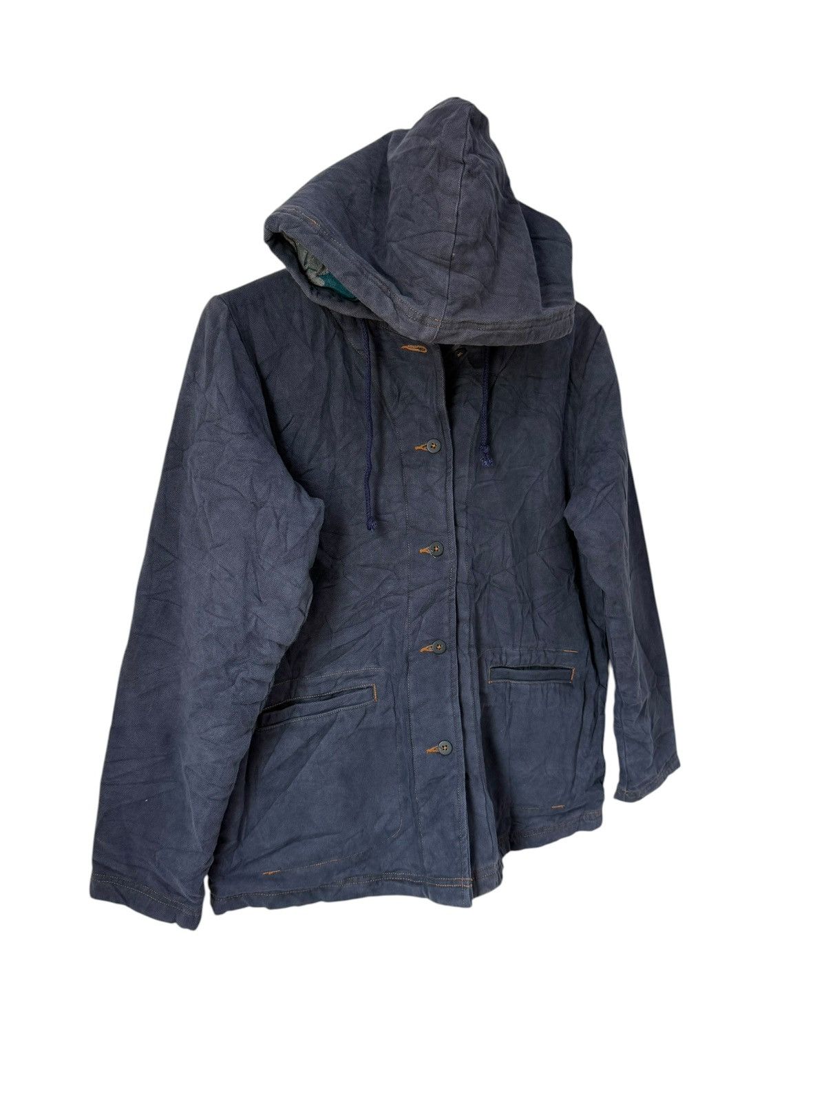 45rpm JAPANESE BRAND R Casual Jacket With Hoodies Button Canvas Size US M / EU 48-50 / 2 - 4 Thumbnail